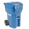 Global Industrial Mobile Heavy Duty Trash Container, 95 Gallon, Blue 237281BL - alternate 1